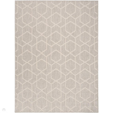 Horizon HOZ01 Modern Geometric Durable Stain-Resistant Weatherproof Flatweave In-Outdoor Grey Rug-Nourison-Rug Love - The Most Loved Rug Store